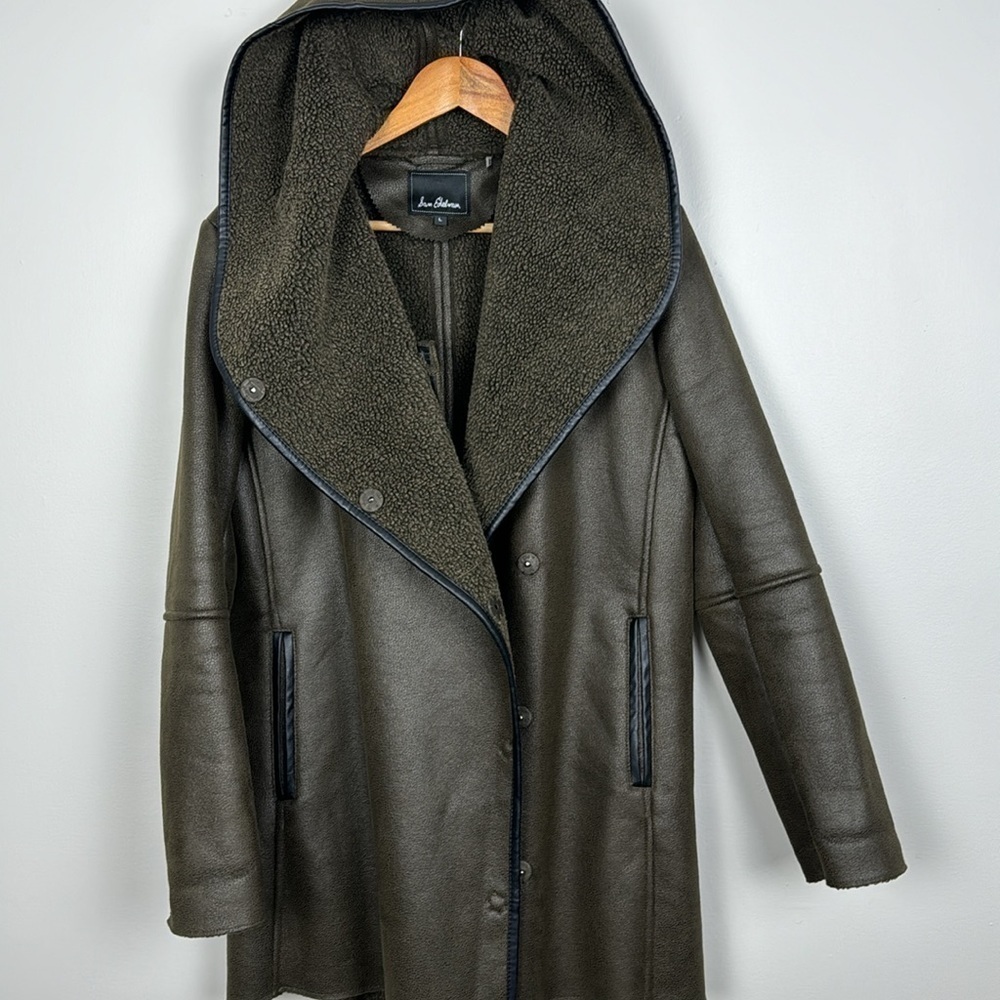 Sam Edelman Sydney Faix Fur Coat in Brown. Size L. - Picture 7 of 10